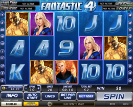Fantastic 4 - Marvel Slot Main Screen