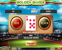 Golden Games Payout Screen
