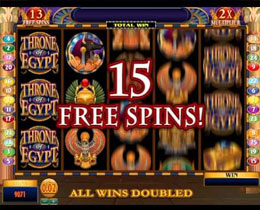 Free Spins Screenshot of Throne Of Egypt Microgaming Slot