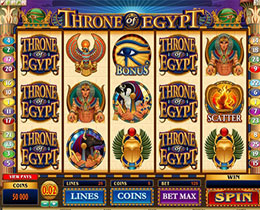 Screenshot of Throne Of Egypt Microgaming Slot