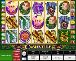 Screenshot of Cashville Microgaming Slot