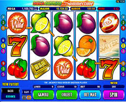 Screenshot of Mega Moolah Summertime Microgaming Slot